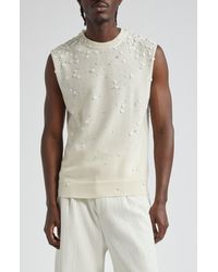 Amiri - Shotgun Floral Embroidered Cashmere Sweater Vest - Lyst
