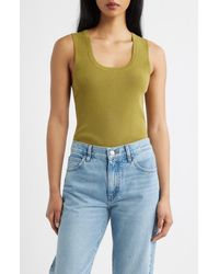 Mango - Sleeveless Rib Top - Lyst