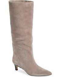Nordstrom Dauphine Kitten Heel Knee High Boot in Black Lyst