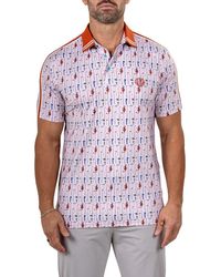 Maceoo - Martyr0012 Print Golf Polo - Lyst