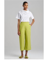 Natori - Techno Poplin Cropped Pants With Embroidery - Lyst