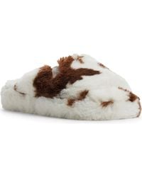 Roxy - Sloane Faux Fur Slide Slipper - Lyst