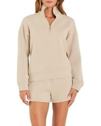 Grey Lab - Scuba Knit Quarter Zip Pullover - Lyst