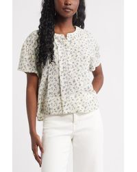 Treasure & Bond - Floral Pleated Boxy Top - Lyst