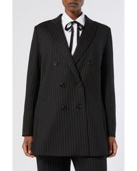 Marina Rinaldi - Barbra Pinstripe Stretch Jersey Jacket - Lyst