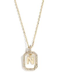 BaubleBar - Alicia Intial Pendant Necklace - Lyst