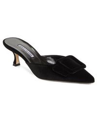 Manolo Blahnik - Maysale Buckle Pointed Toe Mule - Lyst