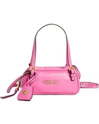 Versace - Mini Logo East/West Leather Shoulder Bag - Lyst