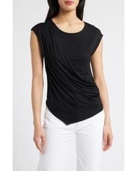 Loveappella - Drape Asymmetric Top - Lyst