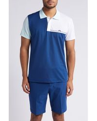 J.Lindeberg - Cliff Regular Fit Colorblock Performance Golf Polo - Lyst