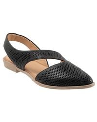 BUENO - Bianca Perf Slingback Pointed Toe Flat - Lyst