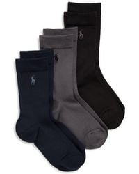 Polo Ralph Lauren - Kids' Assorted 3-Pack Supersoft Flat Socks - Lyst