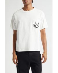 Bode - Beaded Leaf Pocket T-Shirt - Lyst