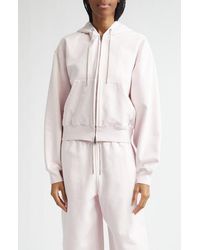 Alexander Wang - Rhinestone Drawstring Zip Hoodie - Lyst
