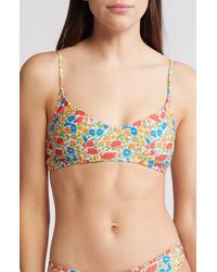 NU SWIM - X Liberty London Stas Floral Print Bikini Top - Lyst