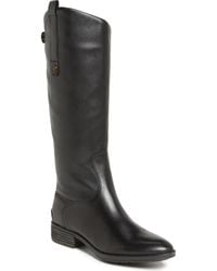 Sam Edelman - Penny Wide Calf Leather Boots - Lyst