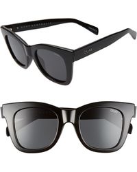 Quay - After Hours 45mm Polarized Square Sunglasses - Lyst
