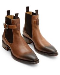 John Varvatos - Walker Buckle Chelsea Boot - Lyst