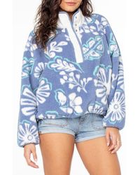 Roxy - Kipsie Floral Fleece Pullover - Lyst