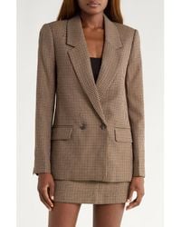 PAIGE - Quentin Houndstooth Check Wool Blend Blazer - Lyst