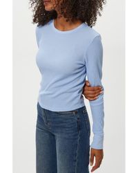 Michael Stars - Palmer Cropped Long Sleeve Thermal T-Shirt - Lyst