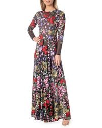 Dress the Population - Ava Embroidered Floral Gown - Lyst