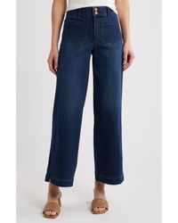 Wit & Wisdom - Emma Patch Pocket High Waist Wide Leg Jeans - Lyst