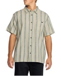 Billabong - Sundays Stripe Jacquard Short Sleeve Cotton Button-Up Shirt - Lyst