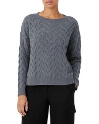 Eileen Fisher - Crewneck Boxy Organic Cotton & Recycled Cmere Sweater At Nordstrom - Lyst