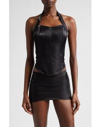 Kim Shui - Satin Halter Bustier Top - Lyst