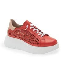Wonders - Laser Cutout Platform Sneaker - Lyst
