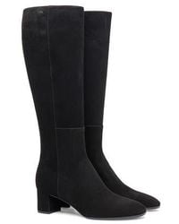 Santoni - Filed Suede Mid-Heel Boot - Lyst