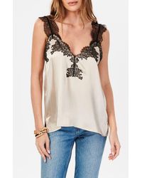 Cami NYC - Lauren Lace Trim Silk Charmeuse Camisole - Lyst