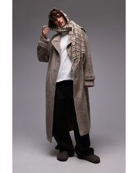 TOPSHOP - Chuck On Faux Fur Longline Coat - Lyst