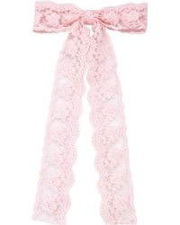 petit moments - Scalloped Lace Hair Bow - Lyst