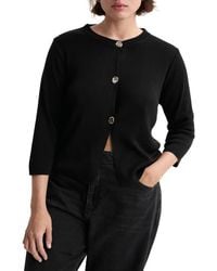 Mango - Front Button Cardigan - Lyst
