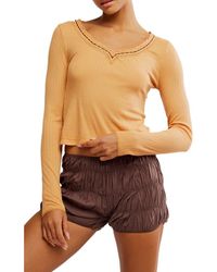 Free People - Only You Long Sleeve Pajama Top - Lyst