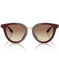 Armani - 49Mm Round Sunglasses - Lyst