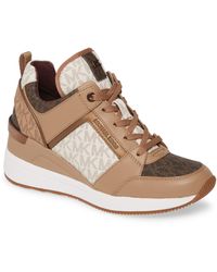 georgie leather and leopard glitter mesh trainer