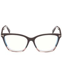 Tom Ford - 56Mm Cat Eye Light Blocking Optical Glasses - Lyst