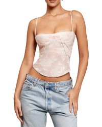 House Of Cb - Lisette Floral Lace Corset Camisole - Lyst
