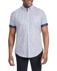 Johnny Bigg - Ezra Floral Short Sleeve Stretch Cotton Button-Down Shirt - Lyst