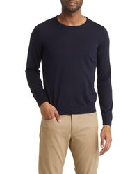 BOSS - Leno Virgin Wool Crewneck Sweater - Lyst