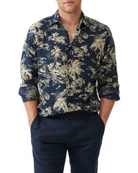 Rodd & Gunn - Livingstone Original Fit Tropical Print Linen Button-up Shirt - Lyst