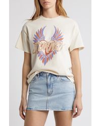 THE VINYL ICONS - Journey Wings Oversize Cotton Graphic T-shirt - Lyst