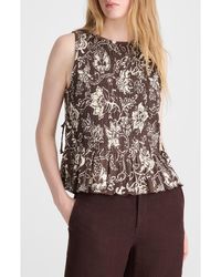 Madewell - Side Tie Smocked Tank - Lyst