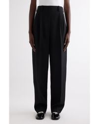 Givenchy - Double Pleat Low Waist Wool Grain De Poudre Pants - Lyst