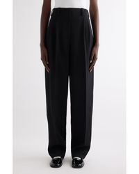 Givenchy - Double Pleat Low Waist Wool Grain De Poudre Pants - Lyst