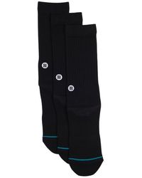 Stance - Icon 3-pack Crew Socks In Black At Nordstrom Rack - Lyst
