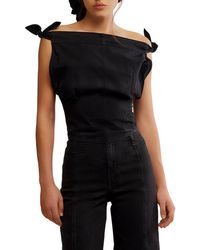 Free People - Louie Denim Off The Shoulder Top - Lyst